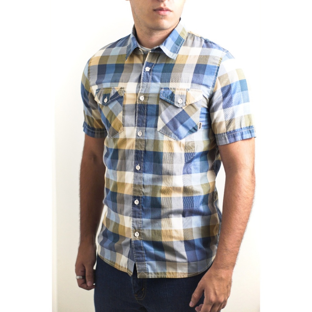 Vans☁️ Plaid Skater Button-down